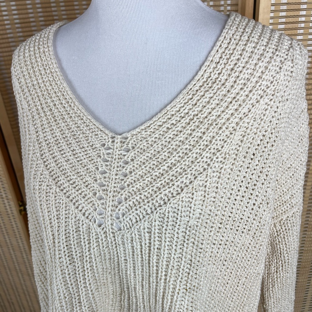 Eileen Fisher Loose Knit Linen Blend Sweater - Picture 9 of 9